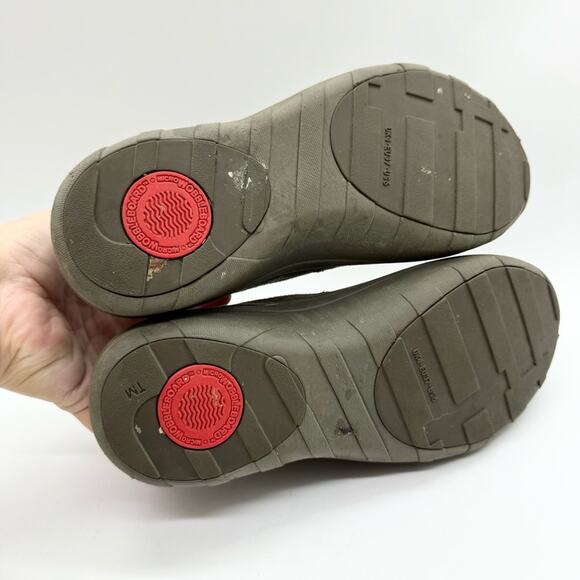 Fitflop LOAFF Suede Clog Slippers Casual Shoes In Bungee Cord Brown Sz 6 Lounge - Picture 11 of 11